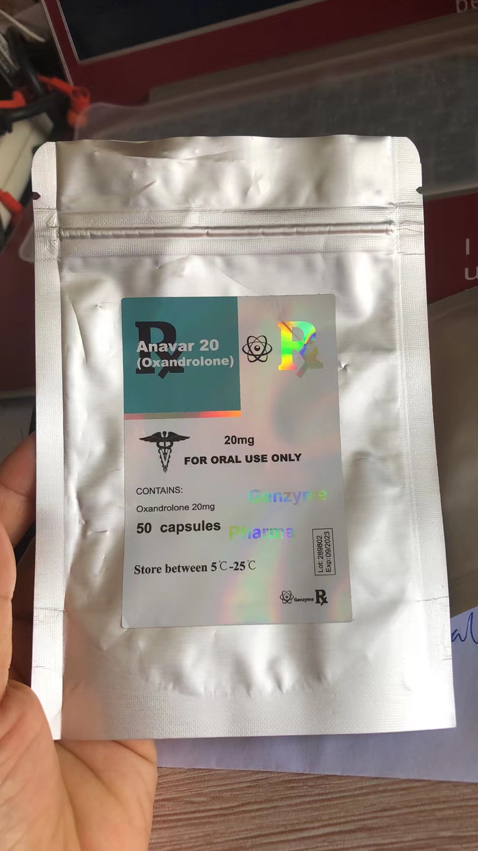 Личная личная этикетка на флаконе Анавар Алюминиевый ZipLock Pouch с наклейкой на этикетку