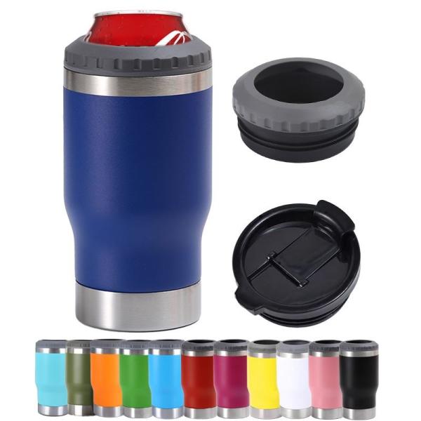 Customized Insulated Skinny Double Walled Stainless Steel Cup Holder Metal Beer Can Holder For Slim Beer Eco Friendly Stylish And Elegant