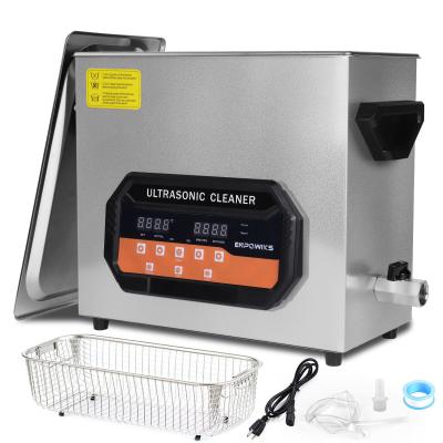Professional Ultrasonic Cleaner 180W Dual Mode Degas/Semi w/ 300W Heater Digital Timer for Jewelry Tools Eyewear Toys