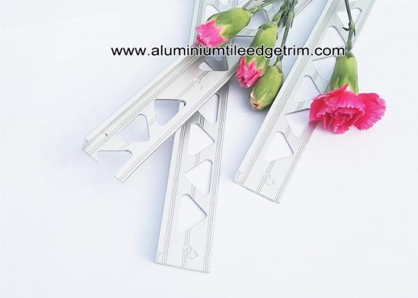 8mm 5/16'' Heavy Duty Metal L - Angle Tile Edging Trim Silver Matt