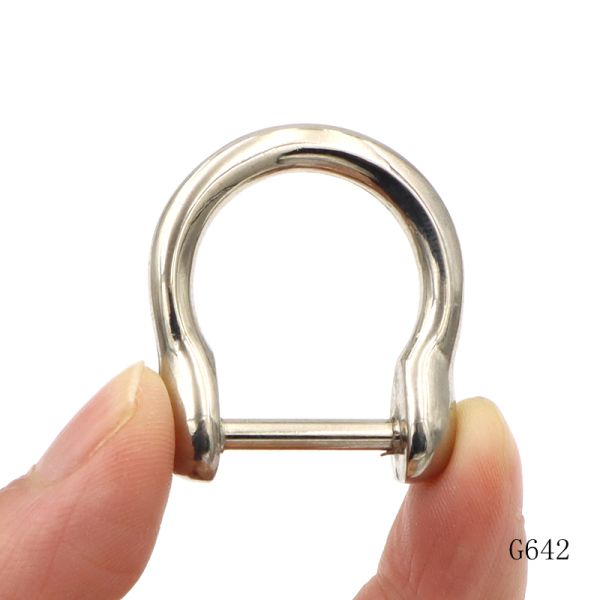 OEM ODM Screw D Ring Mirror Finish D Ring Buckle For Purse Bag Fittings