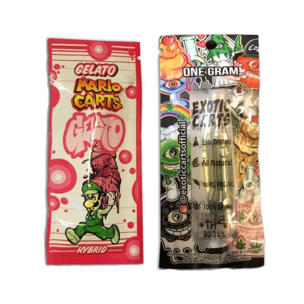 Holographic Vape Cartridge Plastic Pouches Packaging k Cbd Oil Exotic Carts