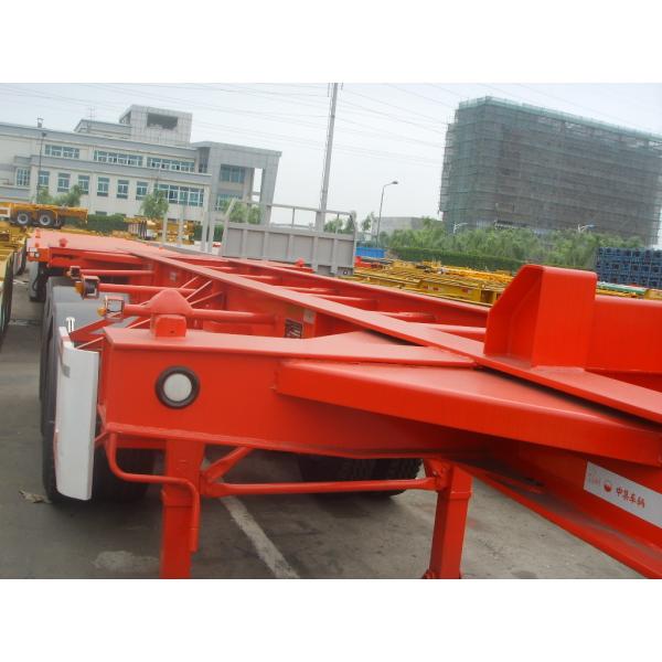 Container Chassis Trailer Flat Bed Trailors , Skeleton Semi Low Bed Semi Trailer