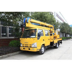ISuzu Double Row 14m 16m Aerial Lift Truck For Cherry Picker