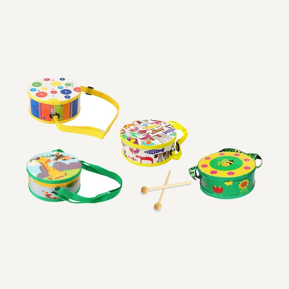 Portable Cartoon Kids Drum with Adjustable Strap