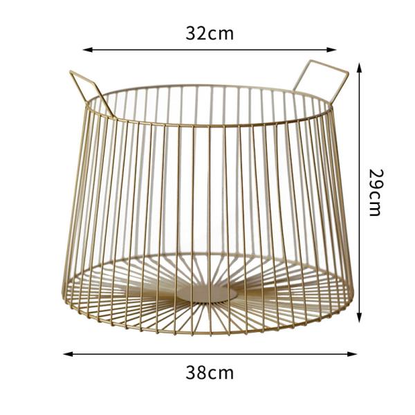 Nordic Metal Basket Iron Hotel Dirty Clothes Basket Bathroom Basket Toy Basket