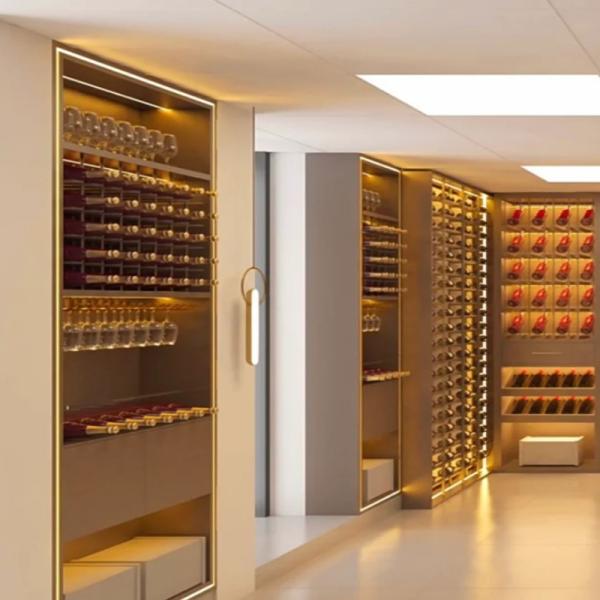 Standing Metal Wine Chiller Cabinet Ensure Safety Wine Rack Display