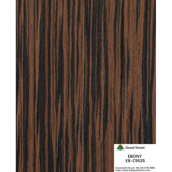 Recon Ebony Wood Veneer Slice Cut Straight Grain Double Color For Door And Cabinet Face Decoration EB-C359S/521S/637S/953S