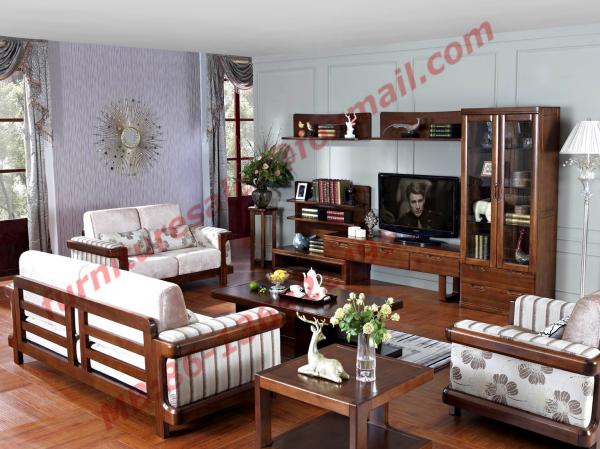 High Quality 1+2+3 Wooden Sofa Set from Shenzhen Right Home Furniture in Shenzhen China