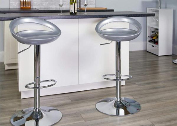 KDHS Metal Base Silver Counter Height Bar Stools Outdoor Industrial Barstools
