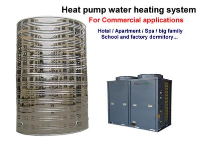 Heat Pump Small Commercial Water Heater R407C / R410A Refrigerant Low Noise