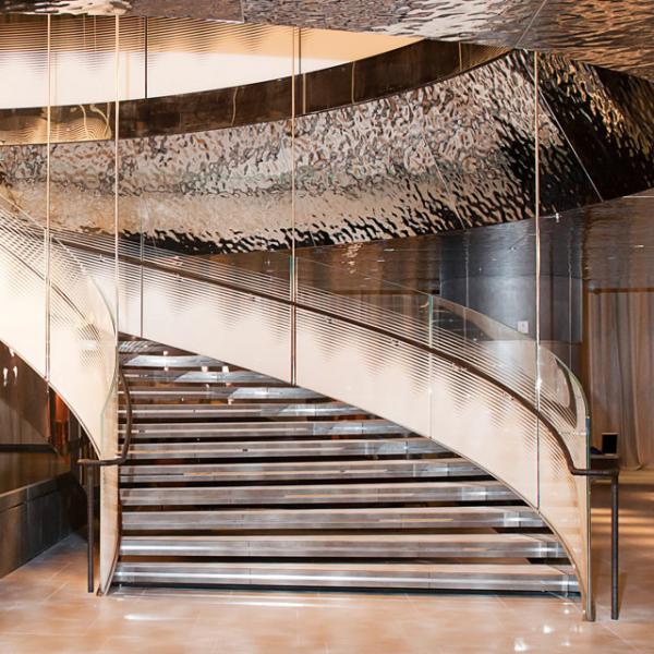 304 316 201 mirror polished silver gold champagne colored water metal water stainless steel rippled sheet for facade