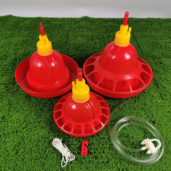 37.5cm X 36.5cm Cylindrical Bird Watering Dispensers Cone Shape Plastic Anti Drip Watering