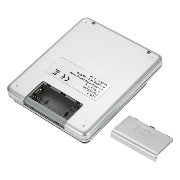 Balance de cuisine numérique 3000gx0.1g alimentée par 2 piles AAA, mini balance de poche en acier inoxydable, précise pour bijoux, balance électronique, poids en grammes d'or