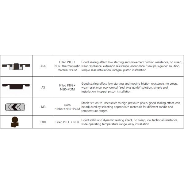 Shaft Hydraulic Sealing Ring Combined Piston Seals Nbr PTFE SPG Taiwan For Caterpillar Mechanical Seal Hydraulic Cylinder TW