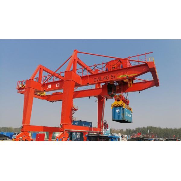 Double Girder Rail Mobile Container Gantry Crane RMG 40 Ton