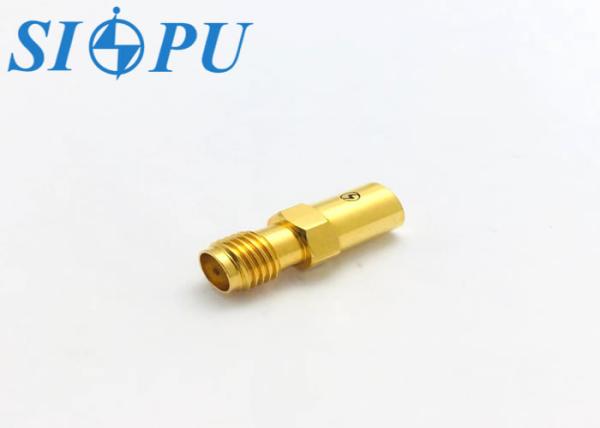 SMA Male to SSMB Male RF Coaxial Adapter – Brass, Gold Plated (SMA(K)-SSMB(K))