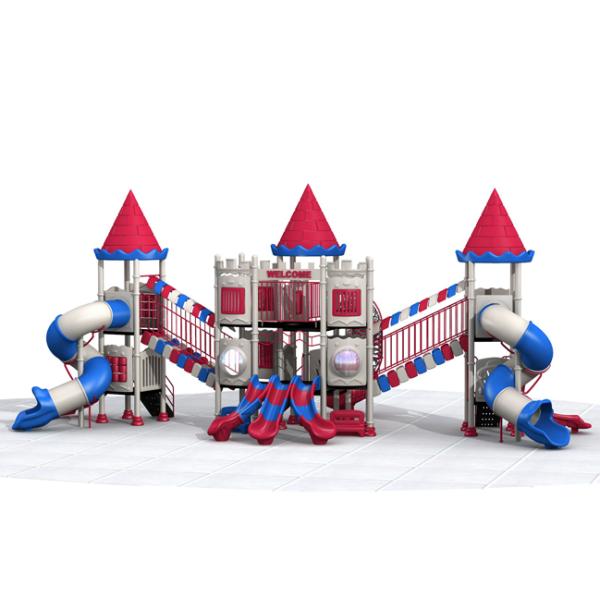 Business District Kids Outdoor Playground Equipment Amusement Facility Small Footprint
