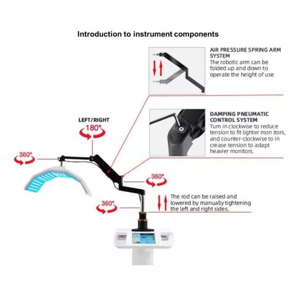 Hot Sell Skin Rejuvenation 7 Colors Pdt Led Light Therapy Machine For Clinic