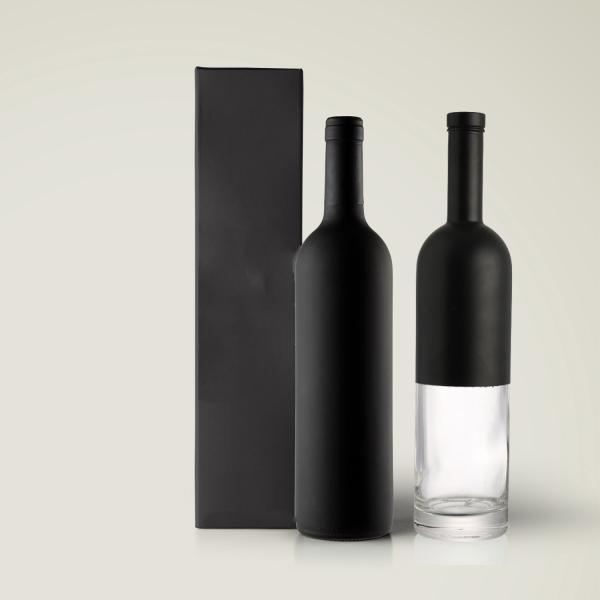 Green Red Wine Colored Clear Black Glass Wine Bottle Luxury Recycled 750Ml