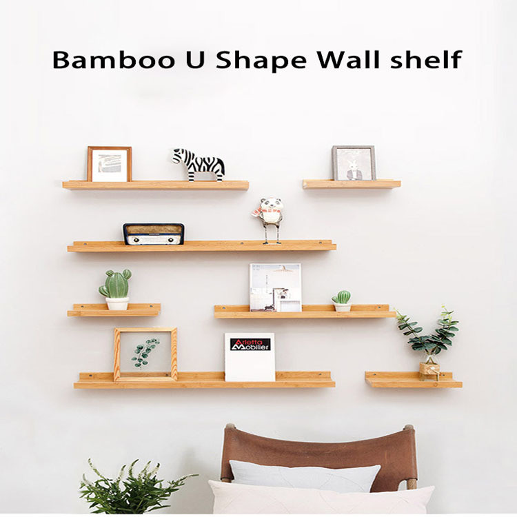 7 in 1 Combination Wall Floating Shelves Industrial Wooden Wall Shelf Decorations for Home