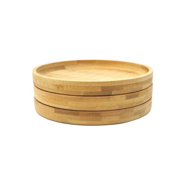 Bamber Large Size Bamboo Serving Tray, Round Shape for High Quality Bamboo Serving Tray
