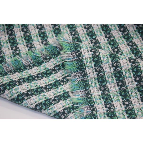 New Design Cheap 100 Polyester Tweed Embroidery Fabric for  Winter Women's Coat Clothing