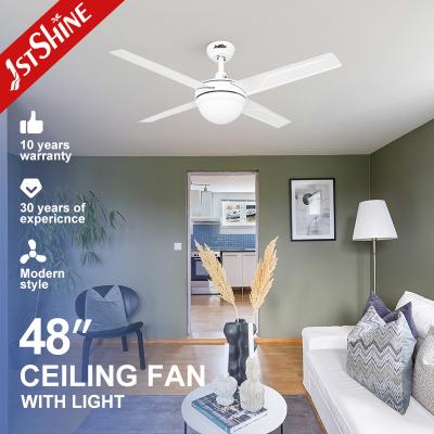 Power Source Electric 48 Inch Iron Blades Stainless Steel Ceiling Fan with LED Light