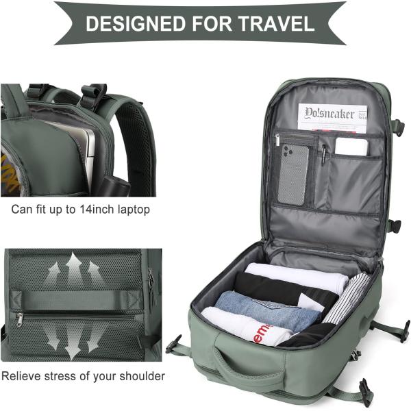 Escola de senderismo fin de semana de noche bolsa de viaje de gran capacidad color verde impermeable