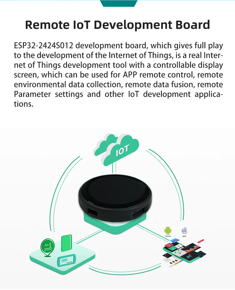 IPS TFT дисплейный модуль ESP32 240x240 Пиксельное разрешение 20g Вес 32,4 мм Эффективная площадь