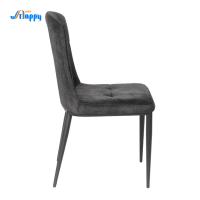 Polvo de piel negro sillas de comedor modernas resistentes a los arañazos para el hogar Dc-7538