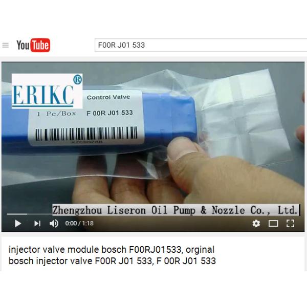 For Cumins ERIKC FooRJ01533 For BOS diezel pump pressure valve F00R J01 533, control valve body FooR J01 533