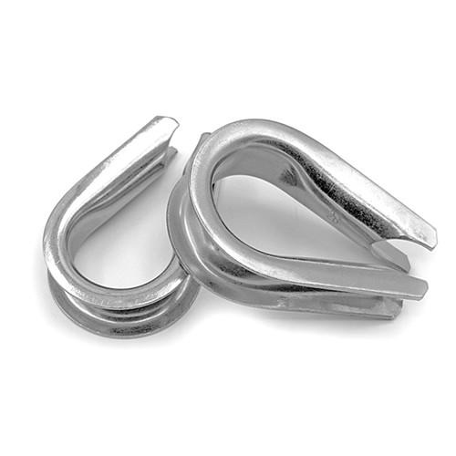 Stainless Steel Wire Rope Thimble Chicken Heart Ring Wire Rope Clamps For Lanyards