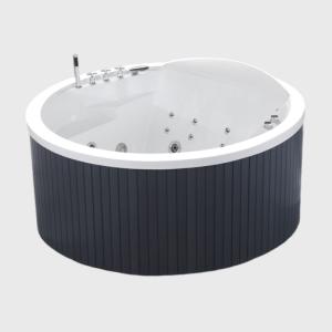 Outdoor Hot Tub Whirlpool Round Jacuzzi Tub Ozone Deep Freestanding 1500mm
