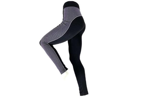 Sports Womens Seamless Leggings High Waisted Tummy Control Black Polyester
