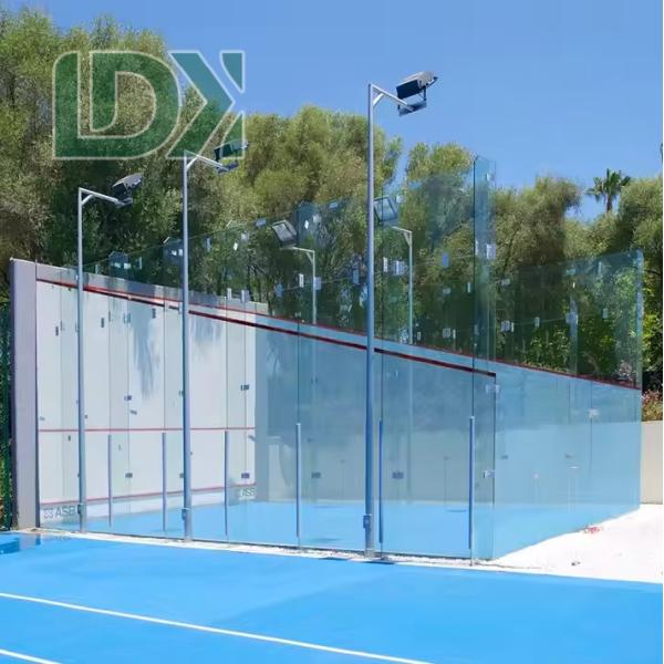 Mur en verre panoramique de qualité supérieure pour court de squash, squash en