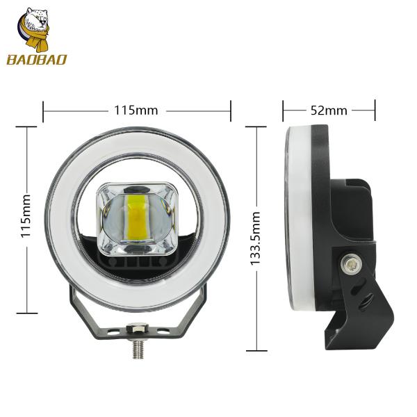 4.5 Inch Round Red Devil Eyes LED Headlamp For Car For Motorcycle Auto Parts