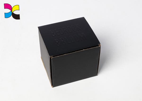 Electronics Custom Paperboard Boxes Black Corrugated Paper Embossing CMYK Pantone