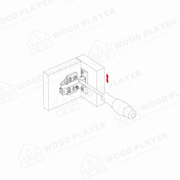o armário coberto completo da porta de 15mm a de 25mm articula  em dois sentidos