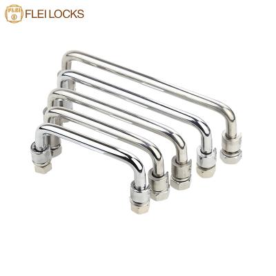 Chrome Plated Stainless Steel Handles , Folding Pull Handle For Electric Cabinet