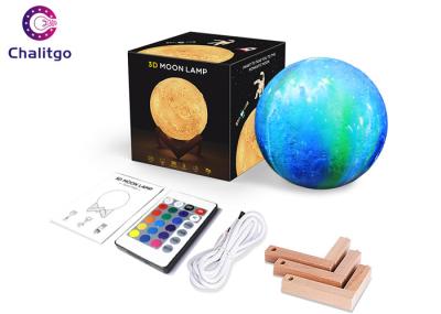 Personalized Moon Led Night Light 5.9 Inch With Stand 16 Colors RGB