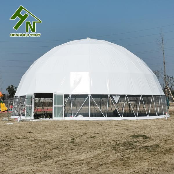 Waterproofing Geodesic Big Dome Tent Strong Steel Frame For Glamping