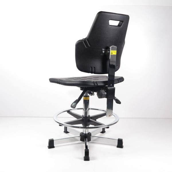 360 Degree Swivel / Rotating Ergonomic ESD Chairs 350lb For High Lab Workbench
