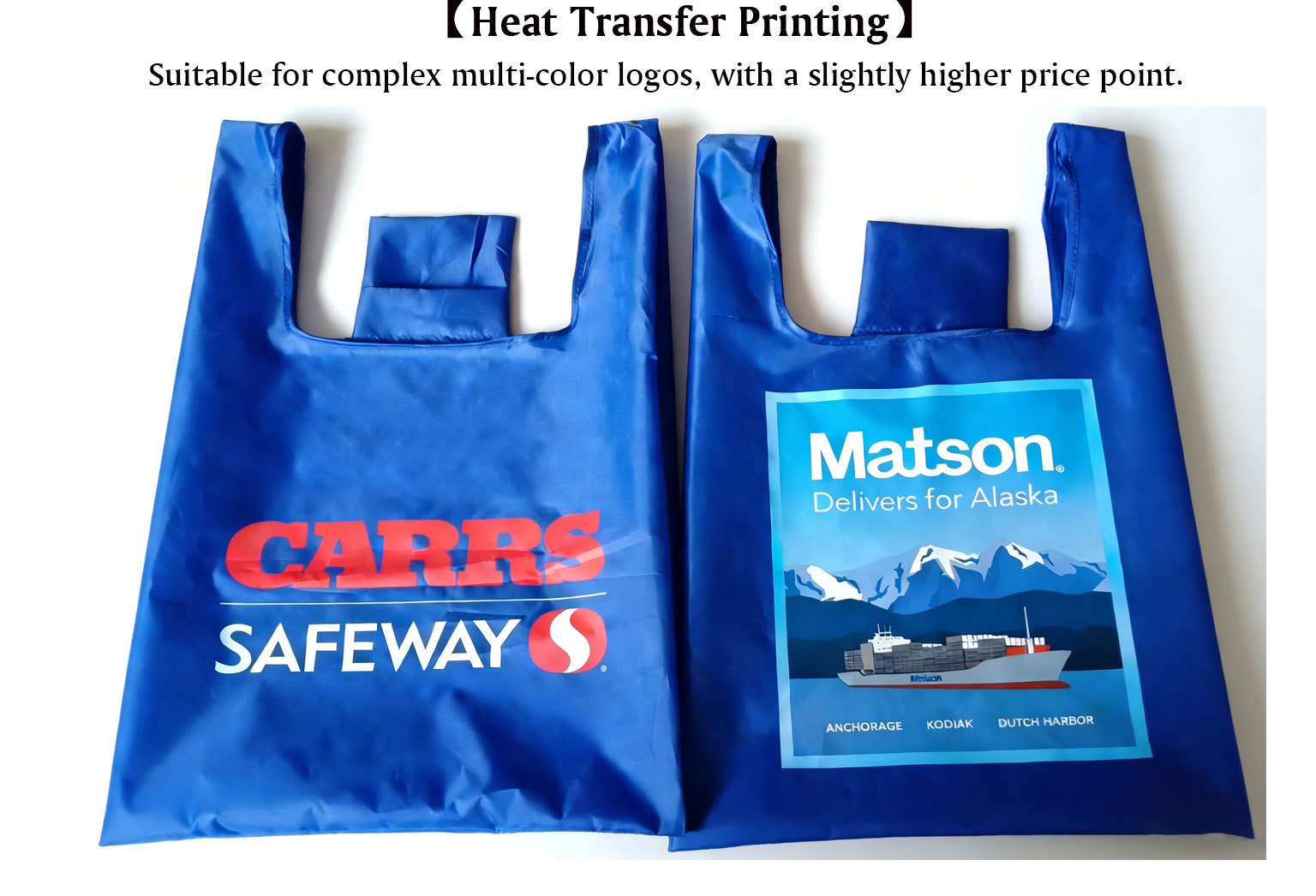 Custom Recycled Ripstop Tote – Foldable, Waterproof & Reusable Eco-Friendly Promotional Grocery Bag