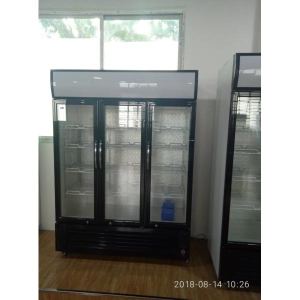 5 Layer Commercial Beverage Cooler / Upright Glass Door Pepsi Display Refrigerator With Static Cooling