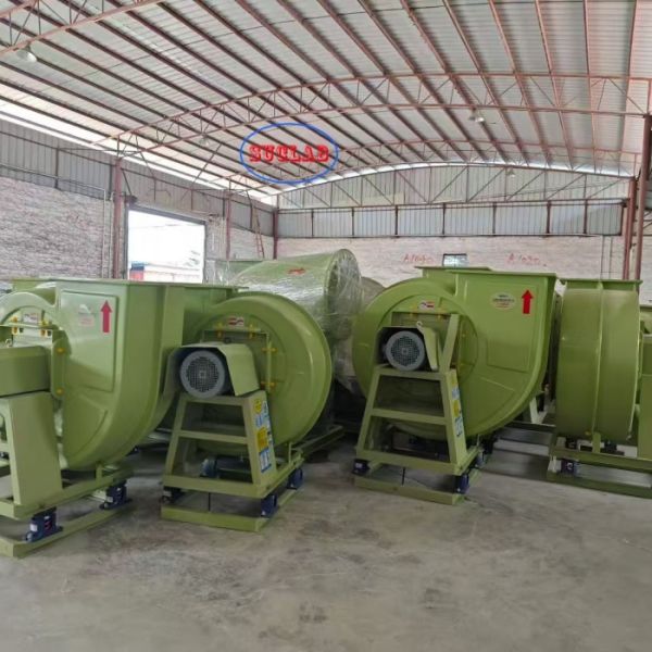 Custom FRP or PP Materials Lab Air Extractor Fan Resistance to Corrosion With Centrifugal Design Suitable for Laboratory Exhaust and Air Circulation