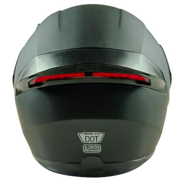 Customized DOT Approved Flip Up Motorcycle Helmet with LED Lights Directly Manufacture