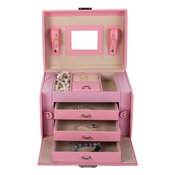 Locked Portable Jewelry Display Cases , Portable Earring Organizer Box