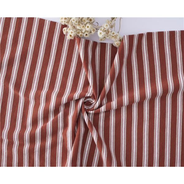 Хорошая текстура Рами полосатый хлопчатобумажный джерси 190гг трикотажный чешеная хлопчатобумажная ткань для повседневной рубашки