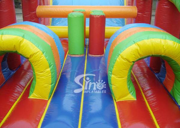 21m Long Colorful Children Boot Camp Inflatable Interactive Game Made In Sino Inflatables